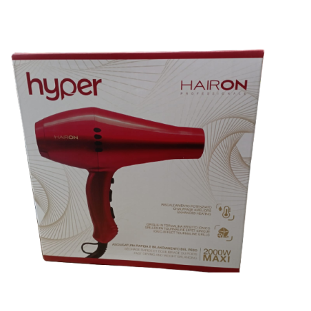 PHON HYPER 2000w ASCIUGACAPELLI ROSSO MAXI HAIR ON PROFESSIONAL - AXIMA S.R.L.
