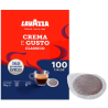 100 Cialde Lavazza Crema e Gusto Classico Caffè in Carta per Macchine Espresso con Note di Legno e Tabacco Arabica e Robusta