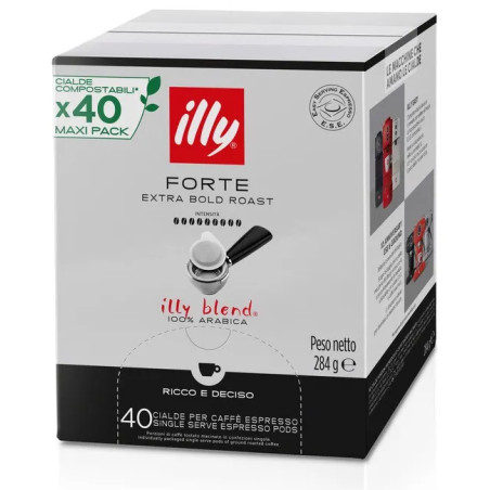 Illy 200 Cialde Caffè Caffe E.S.E. 44 mm Forte (5 confezioni da 40 cialde)