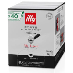 Illy 40 Cialde Caffè Caffe E.S.E. 44 mm Tostato Forte