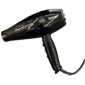 Tecno Dry Asciugacapelli Professionale Super 6000 da 2000W Nero Made in Italy