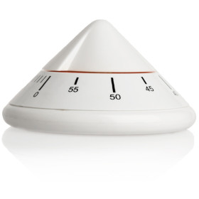 Timer Parrucchieri a Carica Prisma Meccaico Manuale Conto alla Rovescia 60 minuti Bianco in Plastica e Gomma