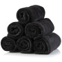 Set 12 Asciugamano in Morbida Microfibra Nero 45 X 85 cm 80% Poliestere 20% Polyamide