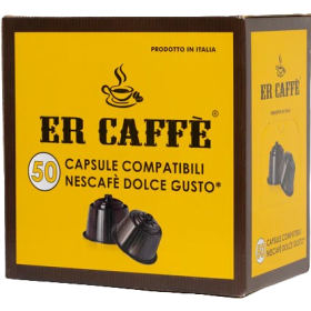 Er Caffè 50 Capsule Compatibili Nescafé Dolce Gusto - Gusto Intenso e Cremoso
