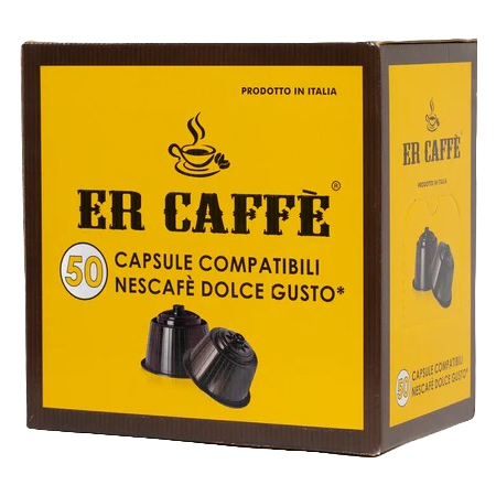 Er Caffè 50 Capsule Compatibili Nescafé Dolce Gusto - Gusto Intenso e Cremoso
