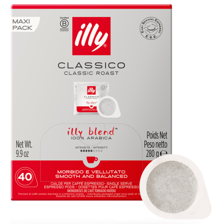 illy 240 Cialde Caffè Caffe E.S.E. 44 mm Classico (6 confezioni da 40 cialde)