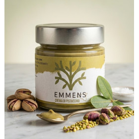 Emmens Crema Spalmabile al Pistacchio Siciliano Artigianale 200g Gusto Intenso e Naturale