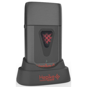Hepike Professional Shaver Black Red con Luce UV Antibatterica
